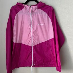 Columbia Pink Ski Snow Jacket Water-Resistant Hooded